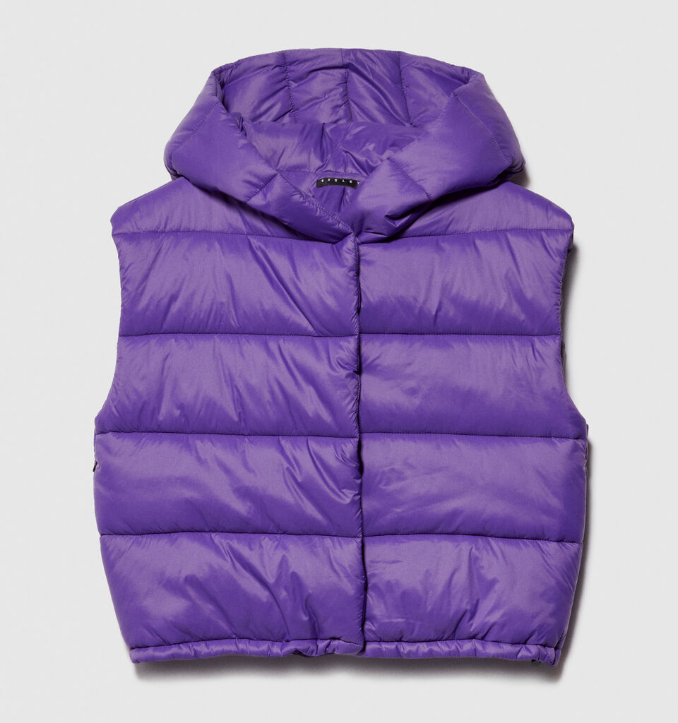 Sleeveless jacket with hood - null - Lilac | Sisley image number 6